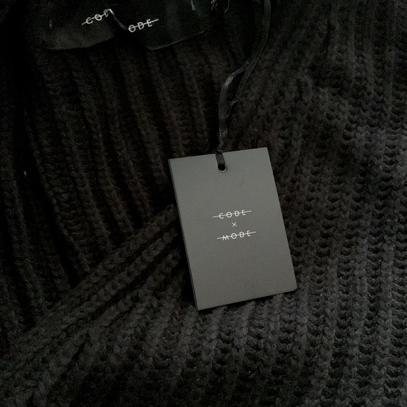 NWT Nordstrom Code x Mode Black Ribbed Cardigan w/ Dolman Sleeve, Various Sizes - Picture 7 of 10